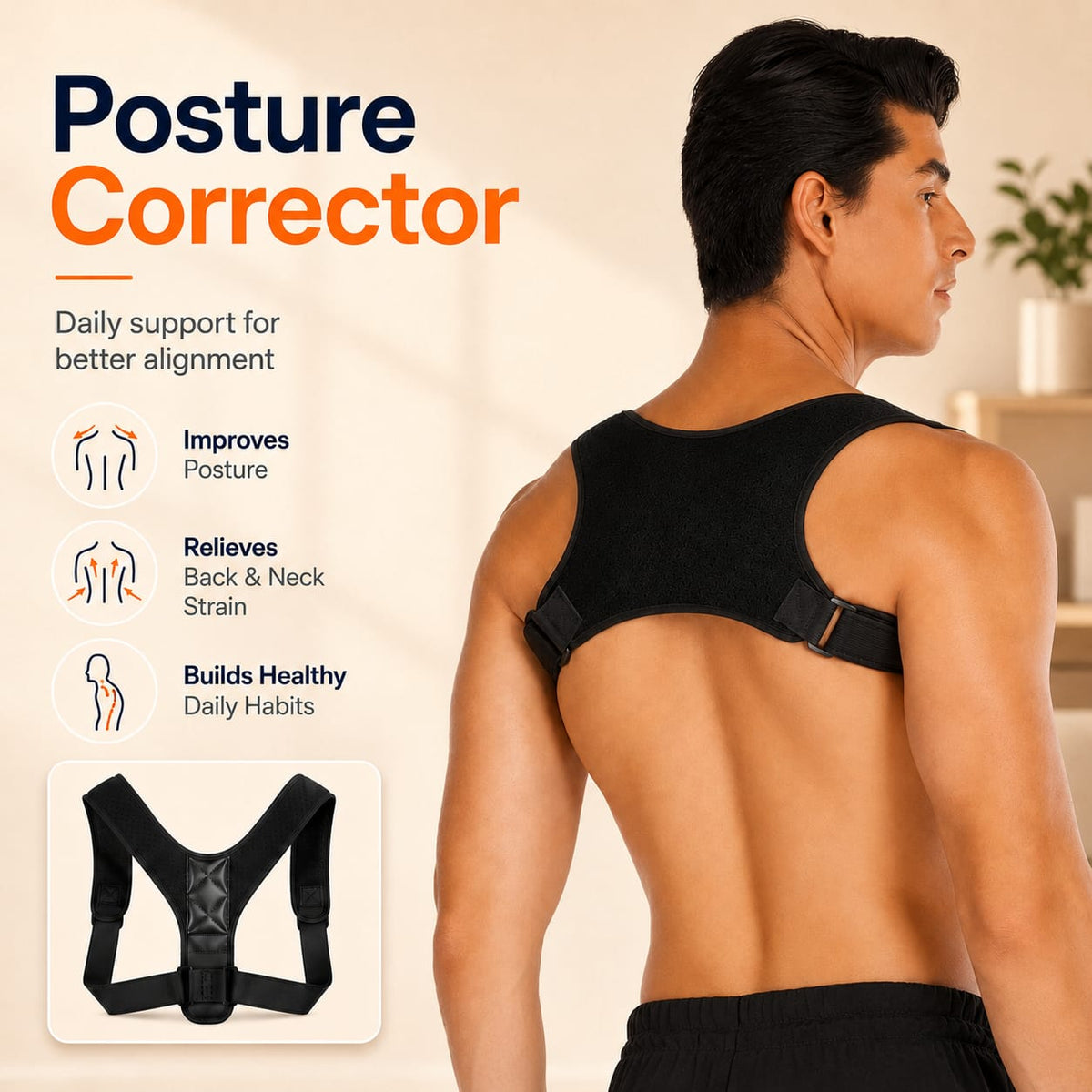 NOLURI ALIGN™ The Everyday Posture Corrector Adjustable Back & Shoulder Support for Women & Men