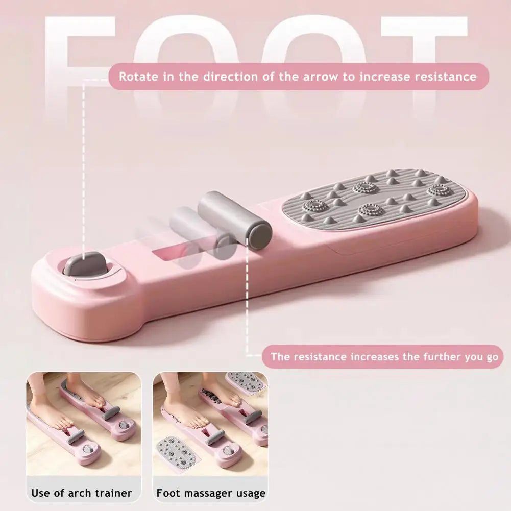 Foot Arch Trainer Strengthening Foot and Arch Muscles 2-In-1 Arch Stretcher with Massager Portable Foot Support Equipment