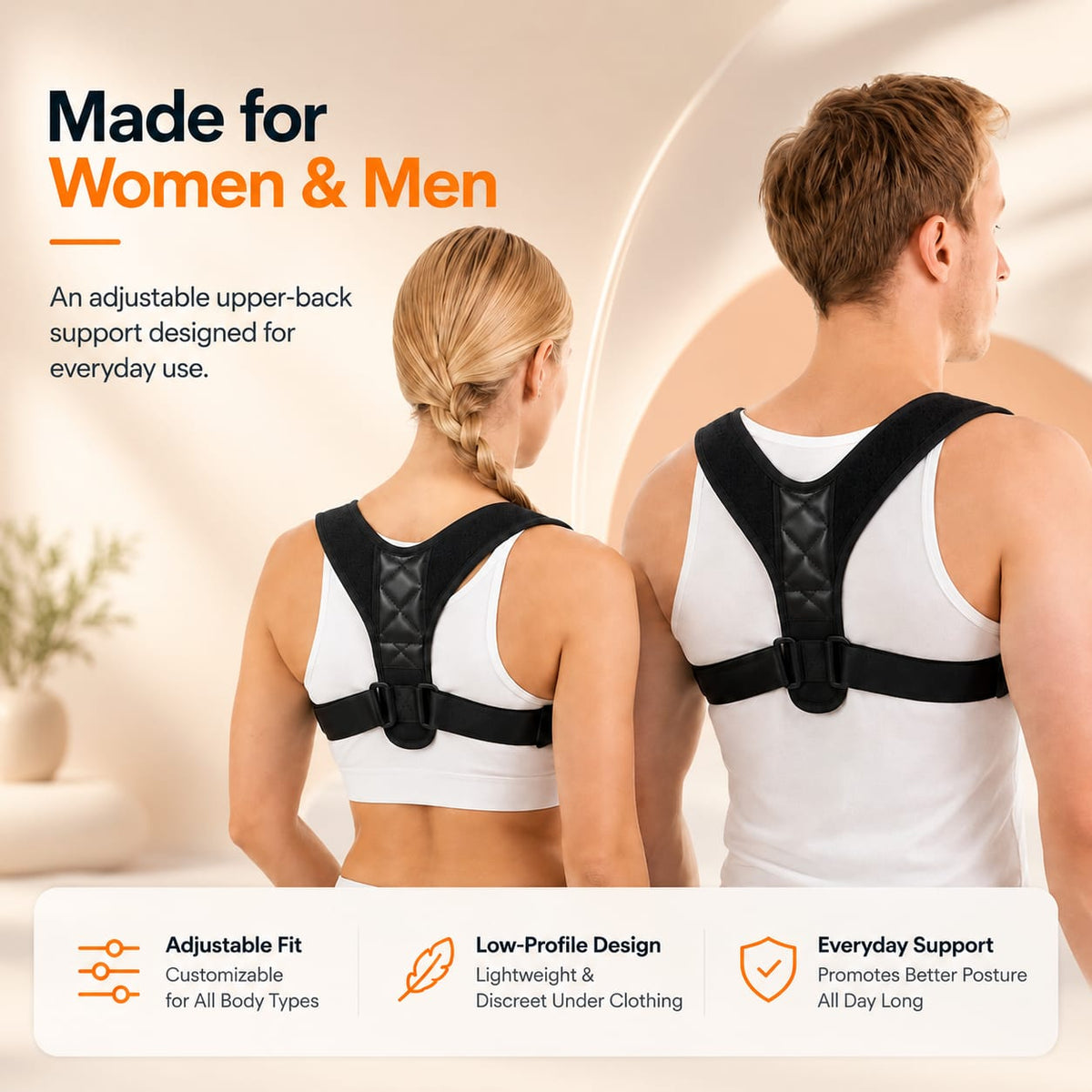 NOLURI ALIGN™  The Everyday Posture Corrector Adjustable Back & Shoulder Support for Women & Men