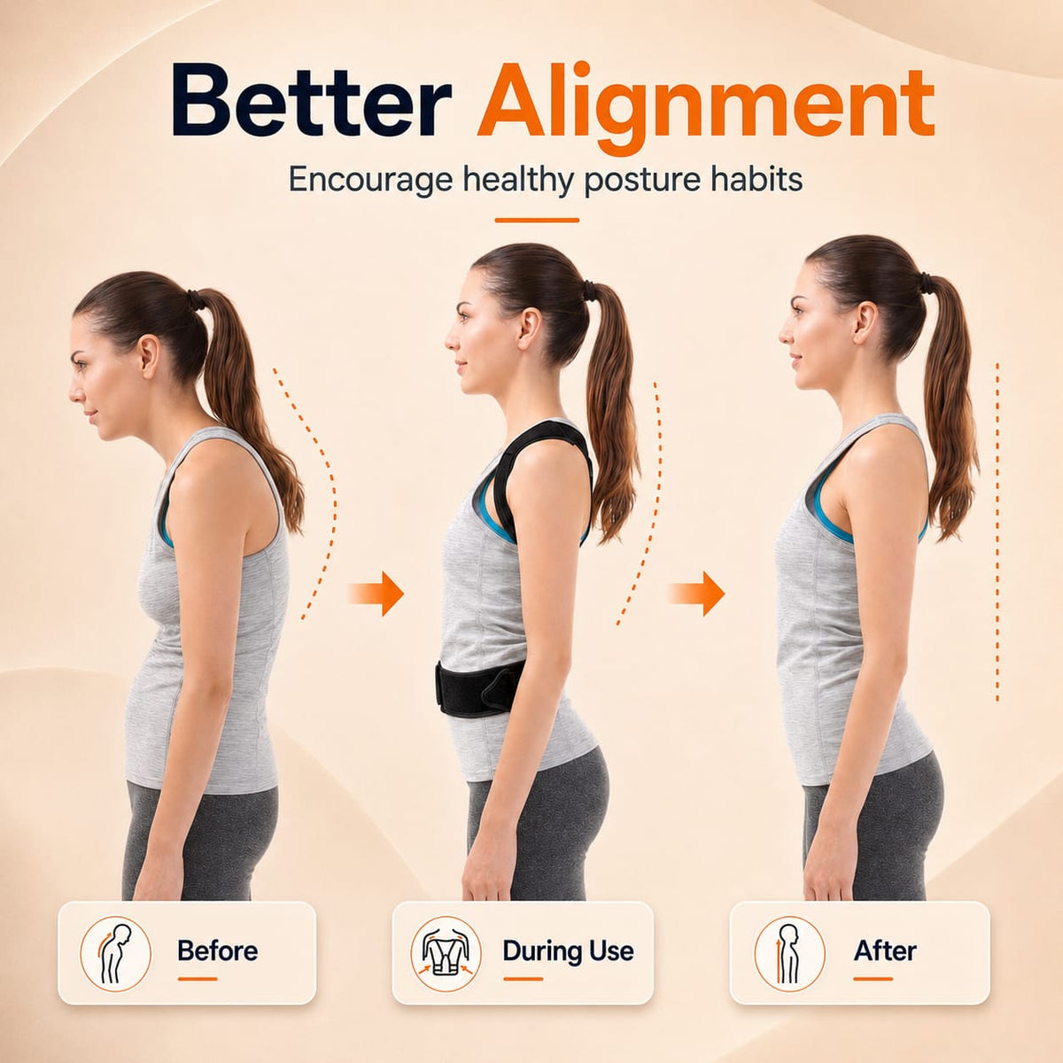 NOLURI ALIGN™  The Everyday Posture Corrector Adjustable Back & Shoulder Support for Women & Men